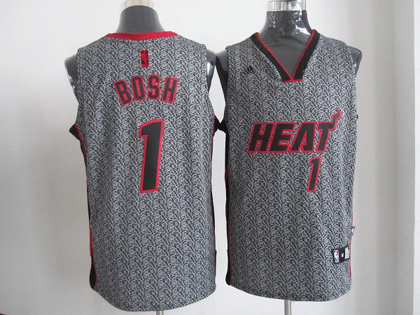  NBA Miami Heat 1 Chris Bosh Static Fashion Swingman Jersey